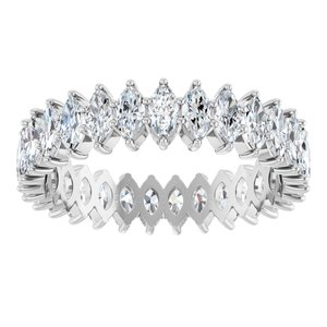 14K White Gold 2 CTW Natural Diamond Eternity Band Size 7