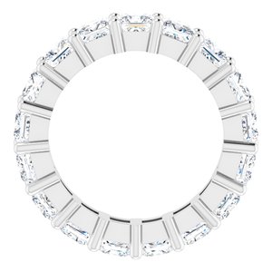 10K White Gold 6 3/4 CTW Natural Diamond Eternity Band Size 8
