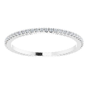 10K White Gold 1/5 CTW Lab-Grown Diamond Eternity Band Size 8.25