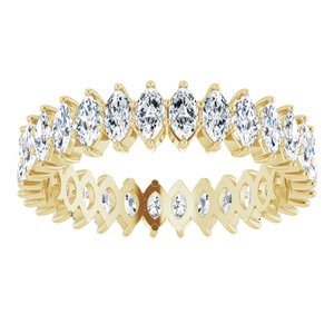 14K Yellow Gold 2 1/8 CTW Natural Diamond Eternity Band Size 8