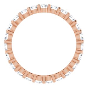 10K Rose Gold 1 5/8 CTW Natural Diamond Eternity Band Size 8.25