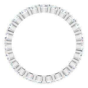 10K White Gold 1 5/8 CTW Natural Diamond Eternity Band Size 8.25