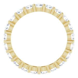 10K Yellow Gold 1 7/8 CTW Natural Diamond Eternity Band Size 8.25