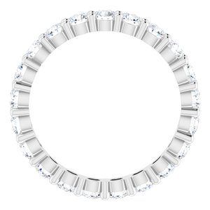 Platinum 1 7/8 CTW Natural Diamond Eternity Band Size 8.25
