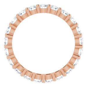14K Rose Gold 1 7/8 CTW Natural Diamond Eternity Band Size 8.25