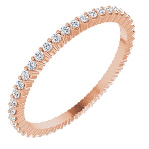 10K Rose Gold 3/8 CTW Lab-Grown Diamond Eternity Band Size 8.5