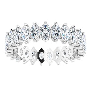 Platinum 3 1/4 CTW Natural Diamond Eternity Band Size 8