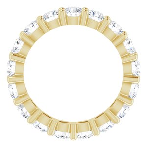 10K Yellow Gold 4 CTW Natural Diamond Eternity Band Size 7.25