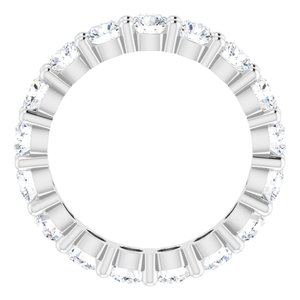 10K White Gold 4 CTW Natural Diamond Eternity Band Size 7.25