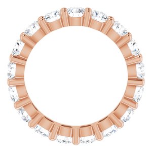 10K Rose Gold 4 CTW Natural Diamond Eternity Band Size 7.25