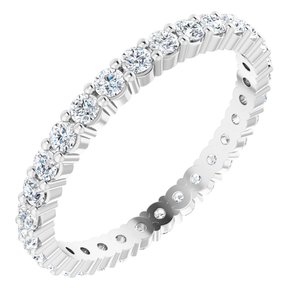 14K White Gold 9/10 CTW Lab-Grown Diamond Eternity Band Size 8.25