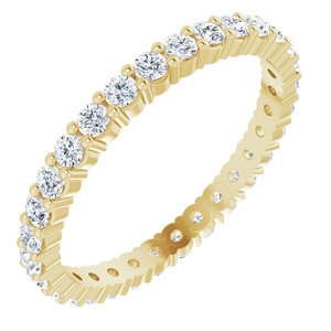 14K Yellow Gold 9/10 CTW Lab-Grown Diamond Eternity Band Size 8.25