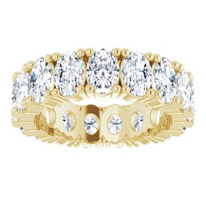 10K Yellow Gold 6 1/3 CTW Natural Diamond Eternity Band Size 8.25