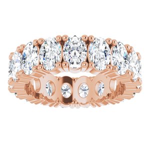 14K Rose Gold 6 3/4 CTW Lab-Grown Diamond Eternity Band Size 8.25