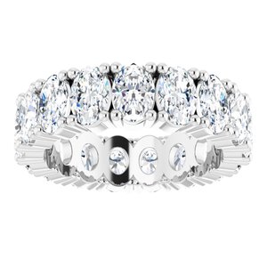 10K White Gold 6 1/3 CTW Lab-Grown Diamond Eternity Band Size 8.25