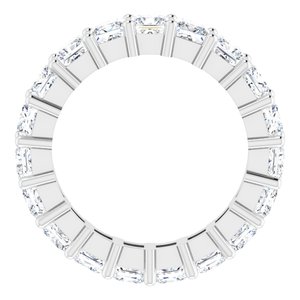 10K White Gold 5 1/3 CTW Natural Diamond Eternity Band Size 8.25