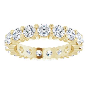 10K Yellow Gold 4 CTW Natural Diamond Eternity Band Size 7.75