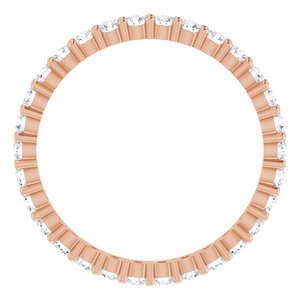 14K Rose Gold 9/10 CTW Lab-Grown Diamond Eternity Band Size 8.25