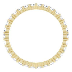 14K Yellow Gold 9/10 CTW Lab-Grown Diamond Eternity Band Size 8.25