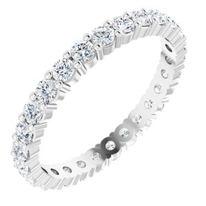 10K White Gold 1 CTW Lab-Grown Diamond Eternity Band Size 8.25