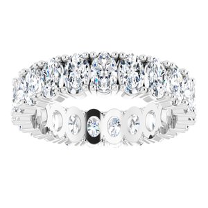 14K White Gold 5 1/4 CTW Natural Diamond Eternity Band Size 8