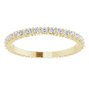 10K Yellow Gold 3/4 CTW Natural Diamond Eternity Band Size 8.5