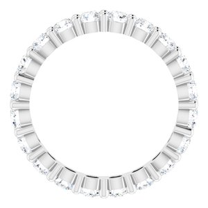 10K White Gold 2 3/8 CTW Natural Diamond Eternity Band Size 8.5