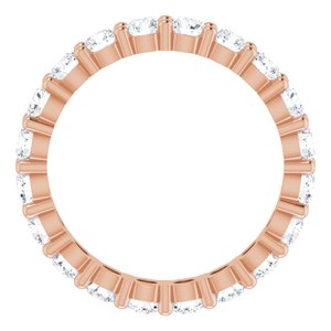 10K Rose Gold 2 3/8 CTW Natural Diamond Eternity Band Size 8.5