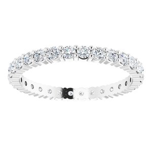 Platinum 9/10 CTW Lab-Grown Diamond Eternity Band Size 8.25