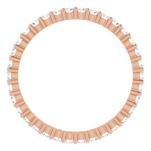 10K Rose Gold 7/8 CTW Natural Diamond Eternity Band Size 8.25