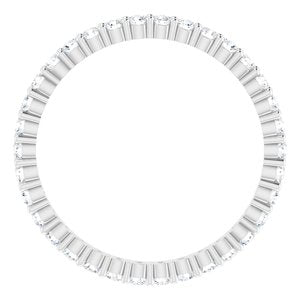 10K White Gold 5/8 CTW Natural Diamond Eternity Band Size 8.25