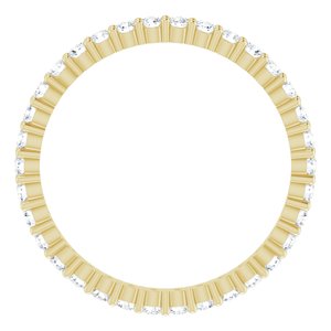 10K Yellow Gold 5/8 CTW Natural Diamond Eternity Band Size 8.25