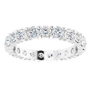 10K White Gold 1 7/8 CTW Natural Diamond Eternity Band Size 7.75