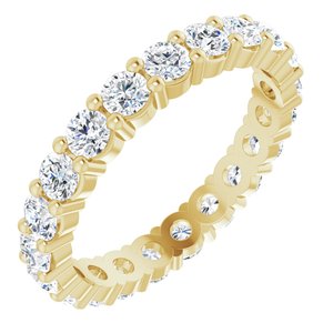 14K Yellow Gold 1 7/8 CTW Natural Diamond Eternity Band Size 8.25