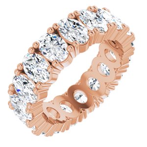 14K Rose Gold 6 1/3 CTW Natural Diamond Eternity Band Size 8.25
