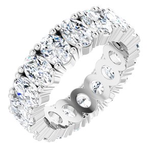 Platinum 6 1/3 CTW Natural Diamond Eternity Band Size 8.25