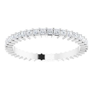 10K White Gold 7/8 CTW Lab-Grown Diamond Eternity Band Size 8.25