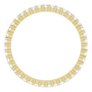 14K Yellow Gold 1/2 CTW Lab-Grown Diamond Eternity Band Size 8.25