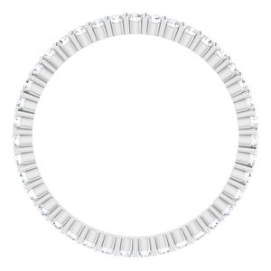 14K White Gold 1/2 CTW Natural Diamond Eternity Band Size 8.25