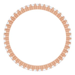10K Rose Gold 3/8 CTW Lab-Grown Diamond Eternity Band Size 8.5