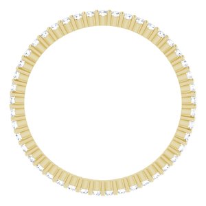 10K Yellow Gold 3/8 CTW Natural Diamond Eternity Band Size 8.5