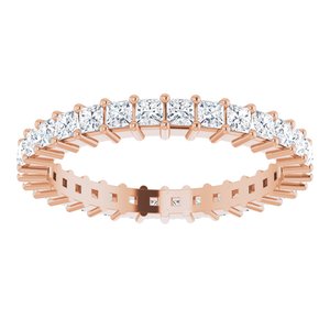 10K Rose Gold 1 3/8 CTW Natural Diamond Eternity Band Size 8.5