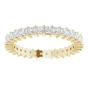 10K Yellow Gold 1 3/8 CTW Natural Diamond Eternity Band Size 8.5