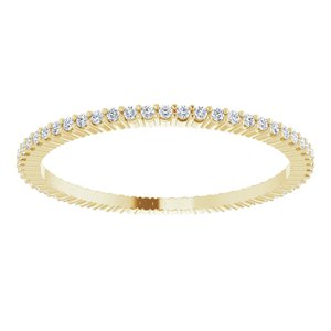 10K Yellow Gold 1/5 CTW Lab-Grown Diamond Eternity Band Size 8.75