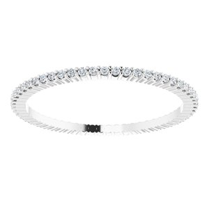 10K White Gold 1/5 CTW Lab-Grown Diamond Eternity Band Size 8.75