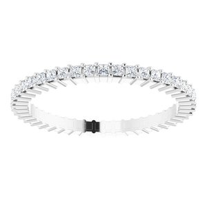 10K White Gold 1/2 CTW Lab-Grown Diamond Eternity Band Size 7.25