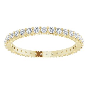 10K Yellow Gold 3/4 CTW Lab-Grown Diamond Eternity Band Size 8.75