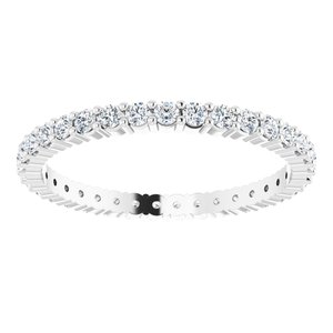 10K White Gold 3/4 CTW Lab-Grown Diamond Eternity Band Size 8.75