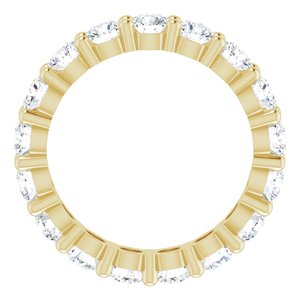 10K Yellow Gold 4 CTW Lab-Grown Diamond Eternity Band Size 8.25