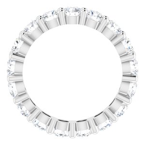 10K White Gold 4 CTW Natural Diamond Eternity Band Size 8.25